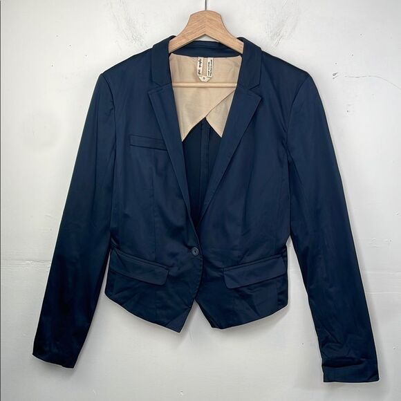 Free People Women's Navy Blazer Y2K size 0 - Picture 1 of 14